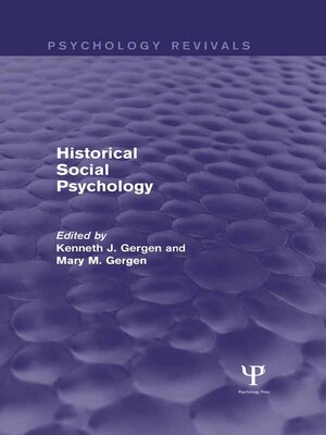 cover image of Historical Social Psychology